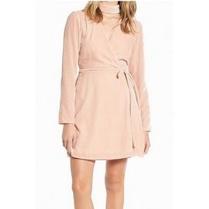 Wayf Elroy Choker Collar Wrap Dress